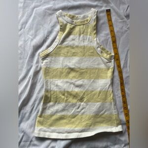 Anthropologie Tank Top Yellow and white